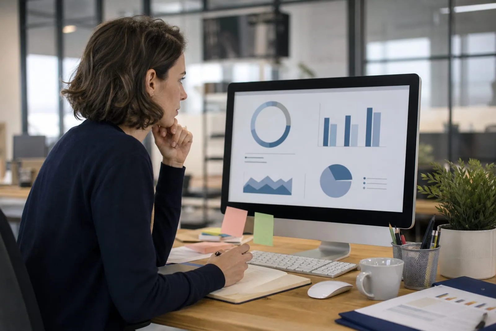 Responsable marketing constatant des données de mesure d'audience incomplètes